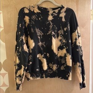 Missguided Black and Tan Tie-Dye Sweatshirt